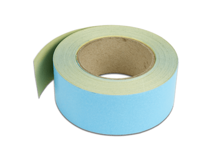 A single roll of 2 Inch Blue Metal Detectable Self-Adhesive Tape for food manufacturers