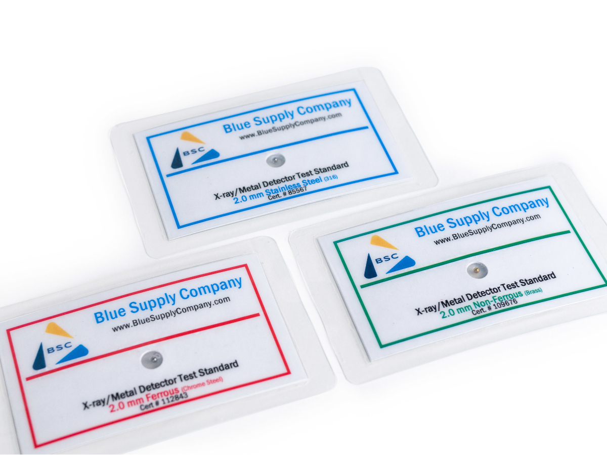 Laminated XRay Test Cards Fe, NFe, SS 316 Blue Supply Company